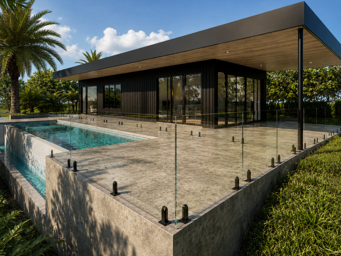 New home design with pool by Overland Building Design